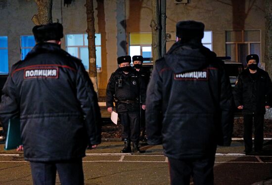 Ночное дежурство наряда полиции в Белгороде