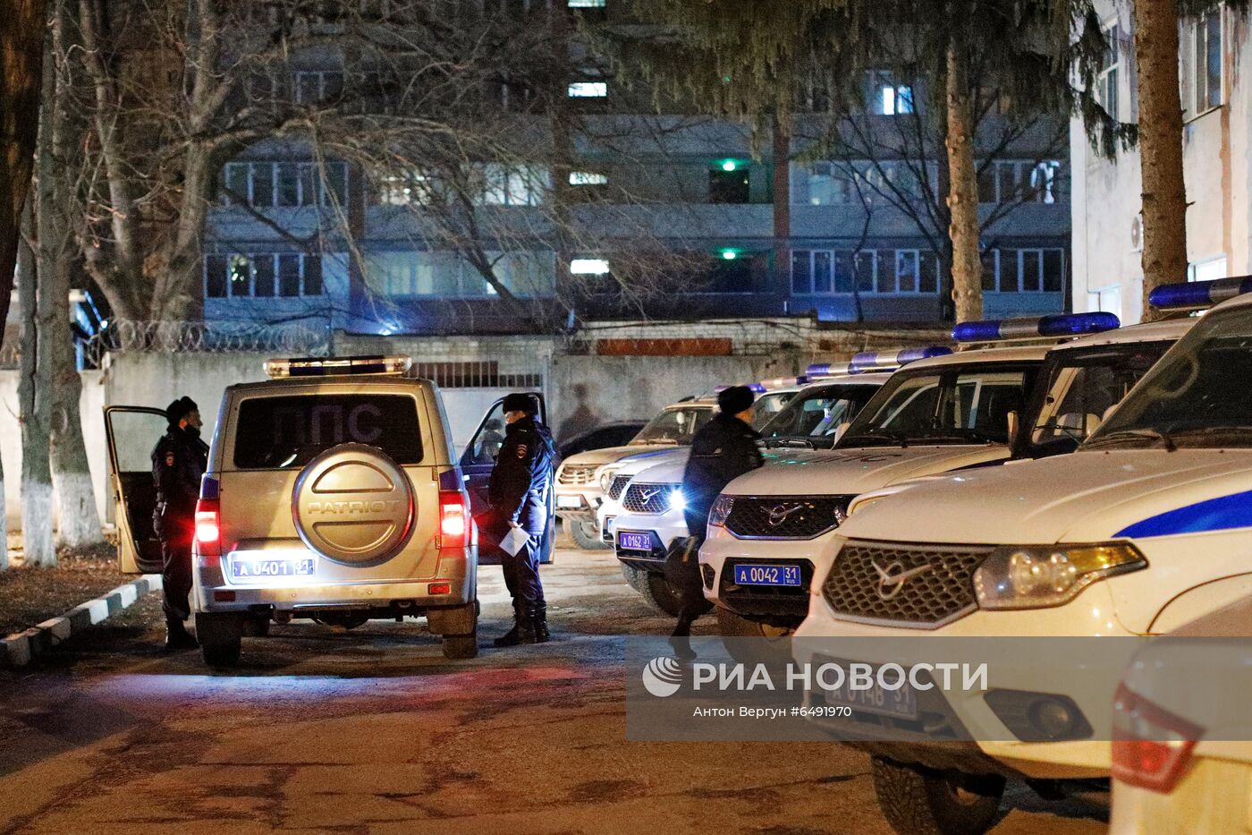 Ночное дежурство наряда полиции в Белгороде