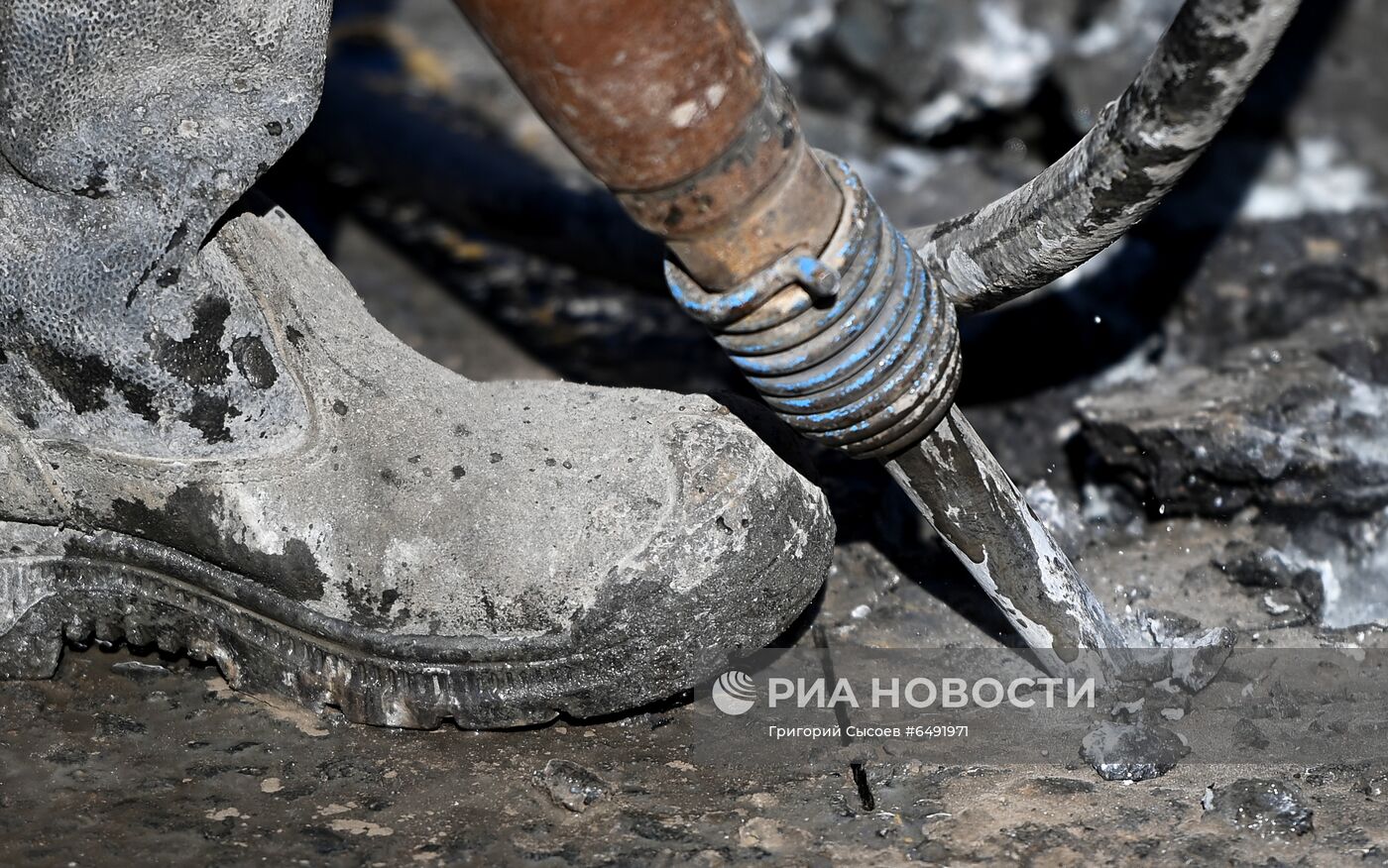 Ремонт асфальтобетонного покрытия на Ленинградском шоссе