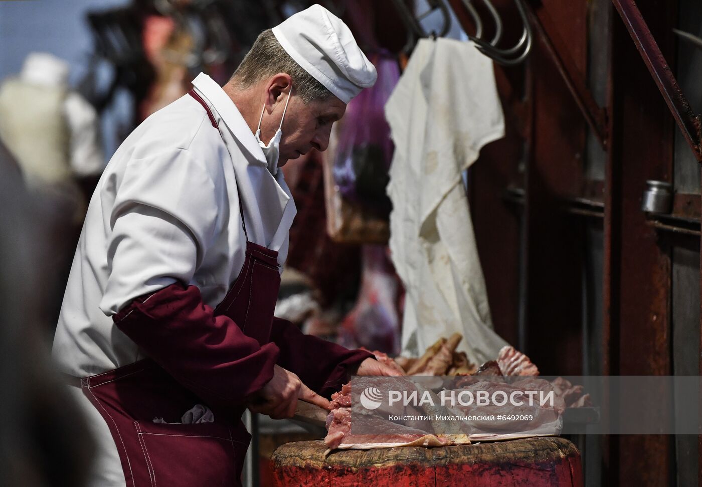 Мясной лабаз на Центральном рынке в Симферополе