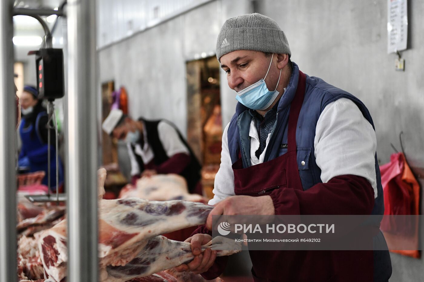 Мясной лабаз на Центральном рынке в Симферополе