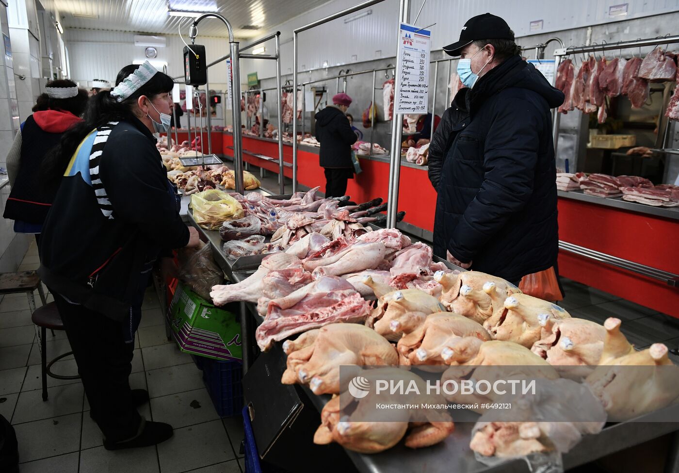 Мясной лабаз на Центральном рынке в Симферополе