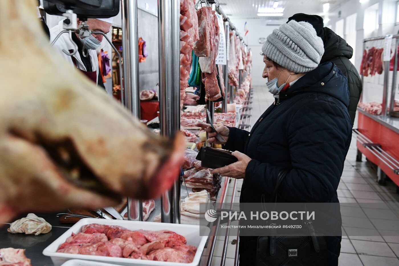 Мясной лабаз на Центральном рынке в Симферополе