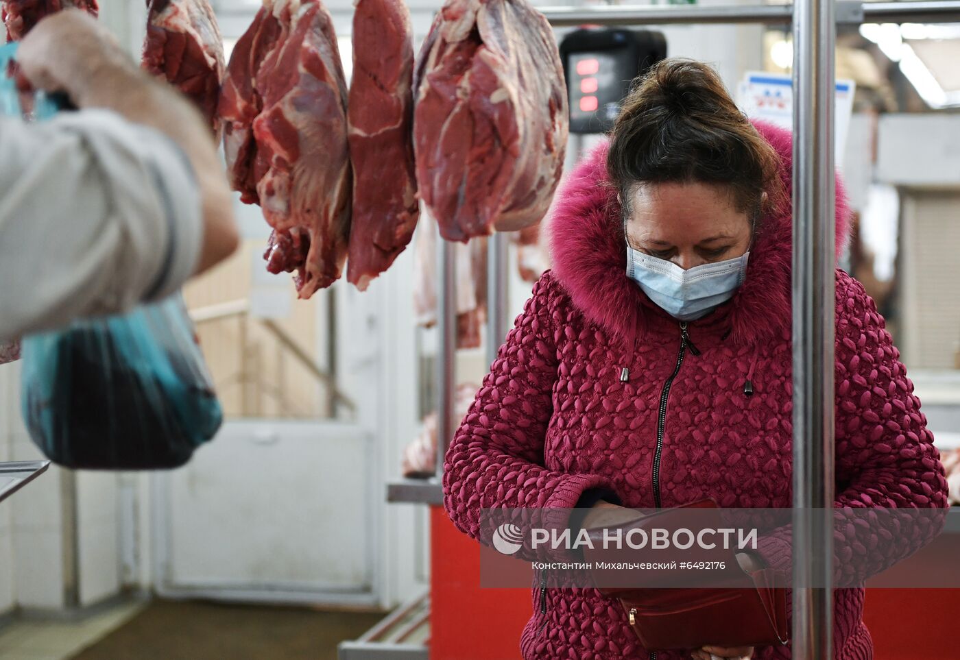 Мясной лабаз на Центральном рынке в Симферополе