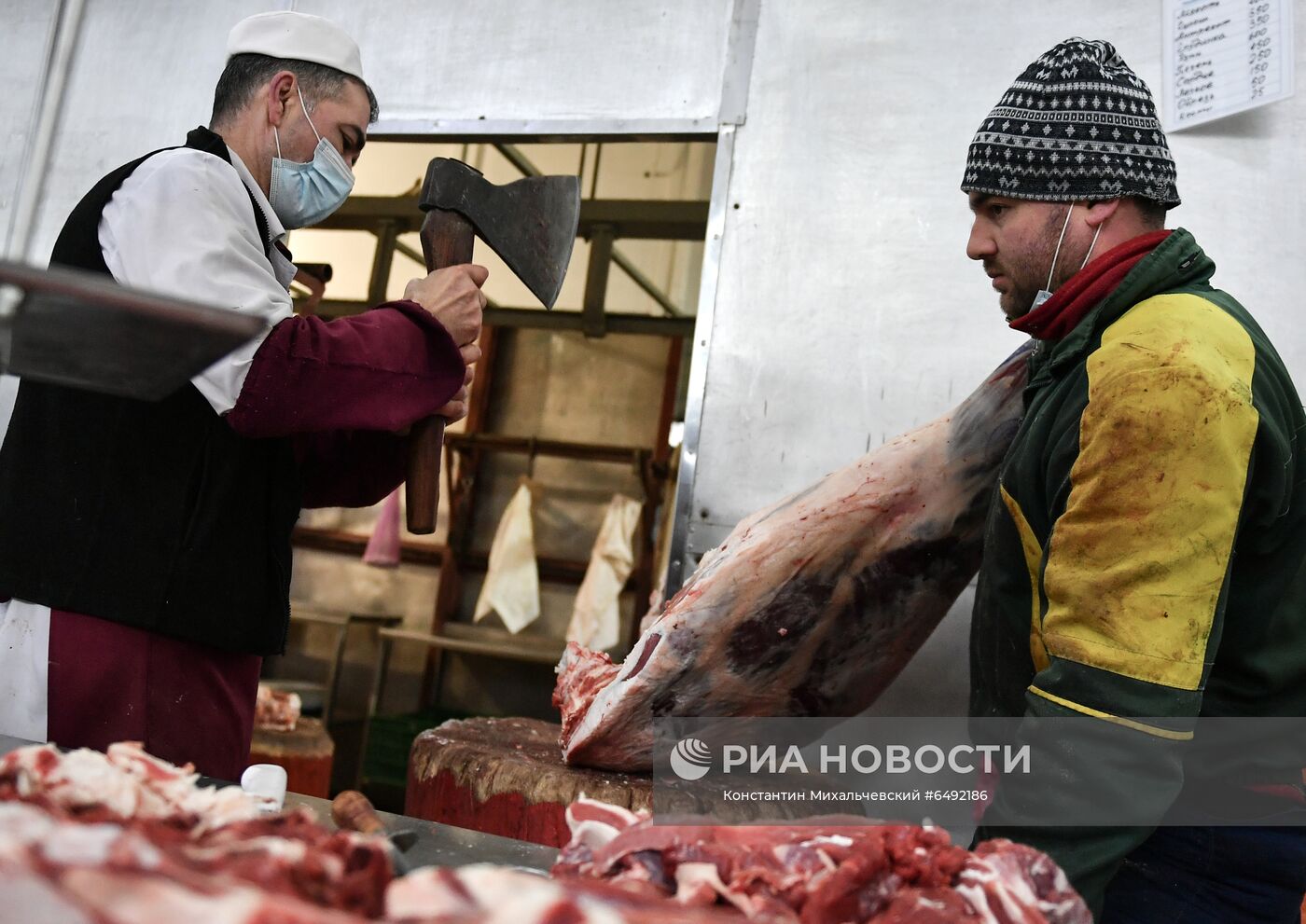 Мясной лабаз на Центральном рынке в Симферополе