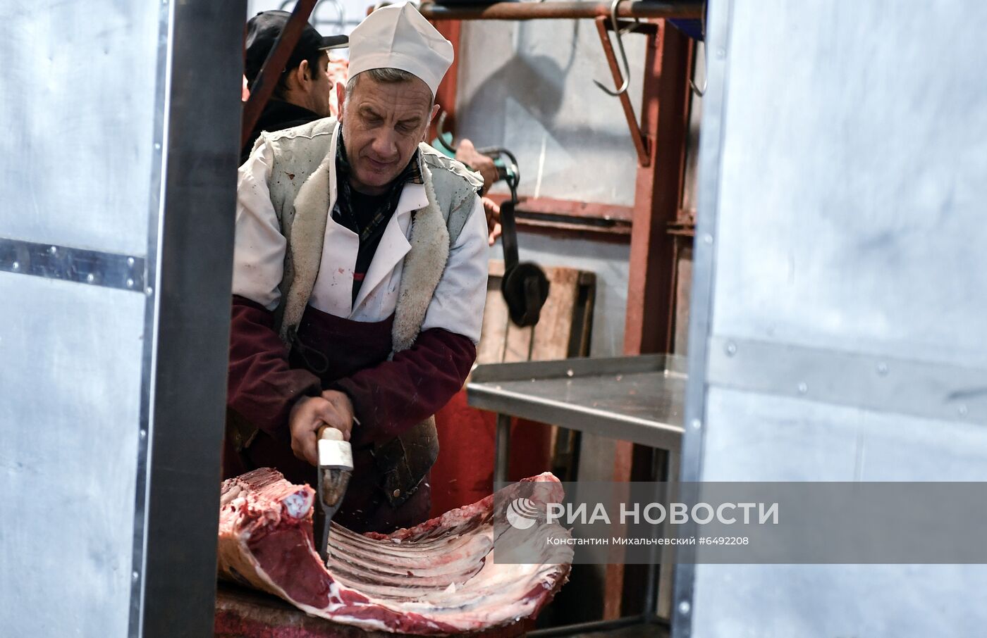 Мясной лабаз на Центральном рынке в Симферополе