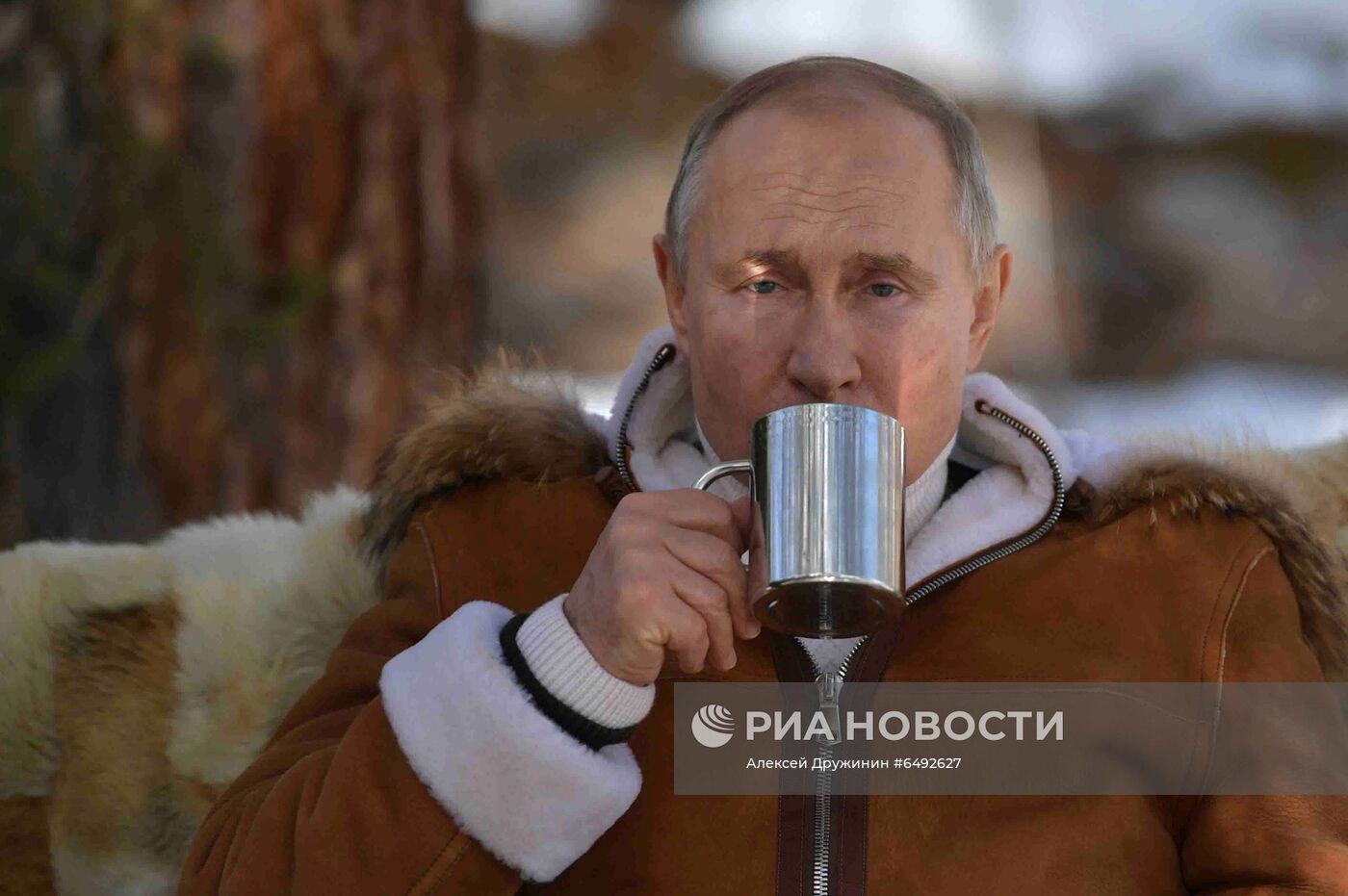 Отдых президента РФ В. Путина в Сибири