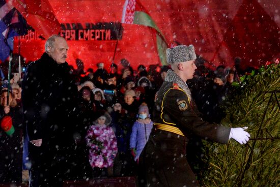 Митинг-реквием, посвященный 78-й годовщине уничтожения Хатыни