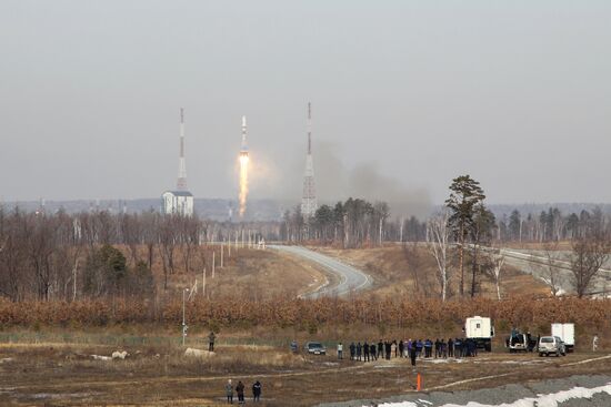 Пуск РН"Союз-2.1б" с разгонным блоком "Фрегат" с космодрома Восточный