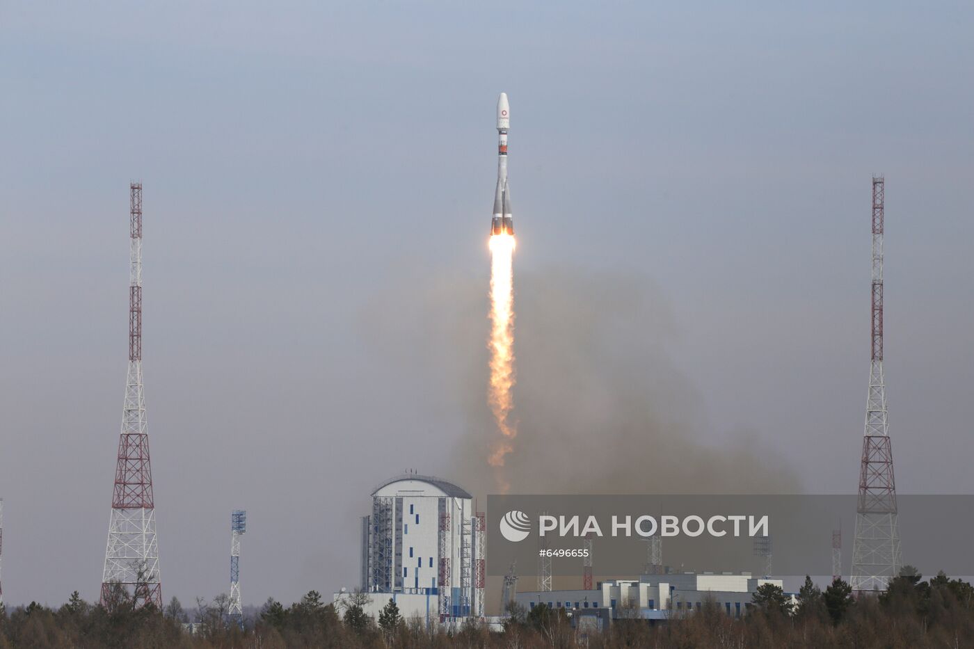 Пуск РН"Союз-2.1б" с разгонным блоком "Фрегат" с космодрома Восточный