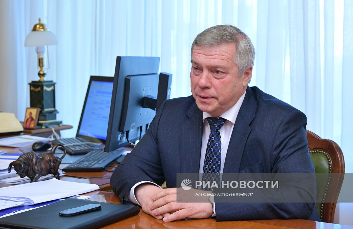 Вице-премьер РФ А. Новак встретился с губернатором Ростовской области В. Голубевым
