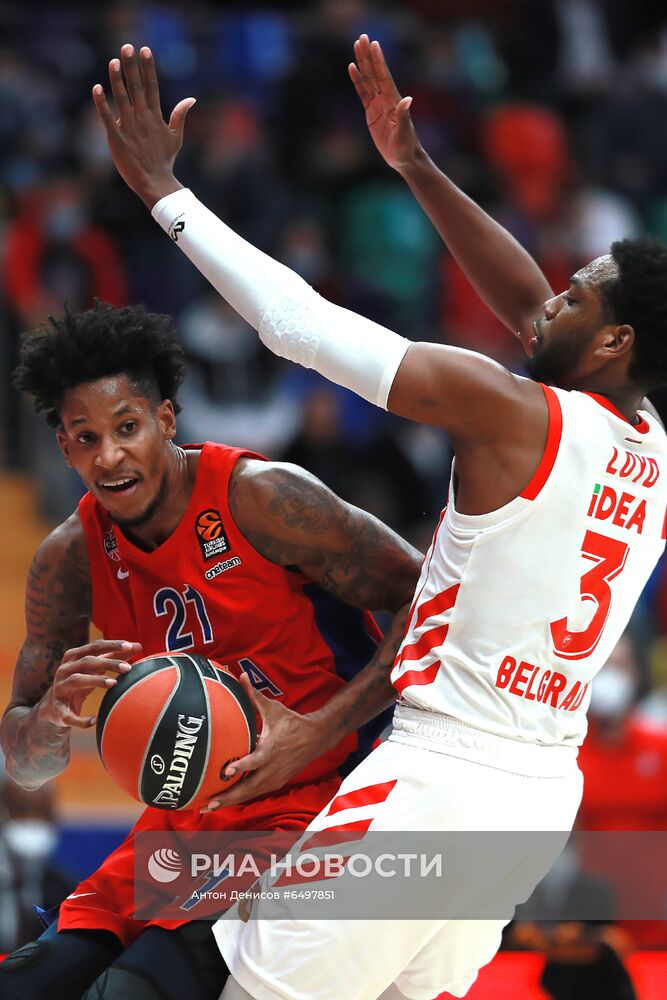 Баскетбол. Евролига. Матч ЦСКА - "Црвена Звезда"