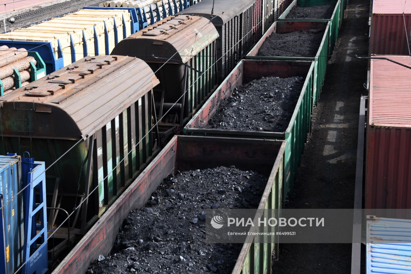 Транспортировка на экспорт угля по железной дороге