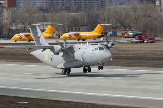 Второй полет нового российского военно-транспортного самолета Ил-112В