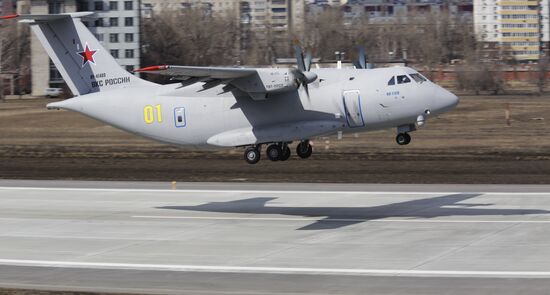 Второй полет нового российского военно-транспортного самолета Ил-112В