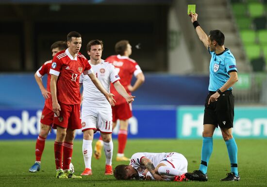 Футбол. Молодежный ЧЕ-2021. Матч Дания – Россия