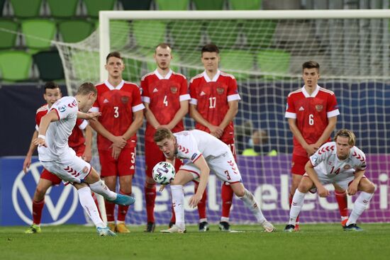 Футбол. Молодежный ЧЕ-2021. Матч Дания – Россия