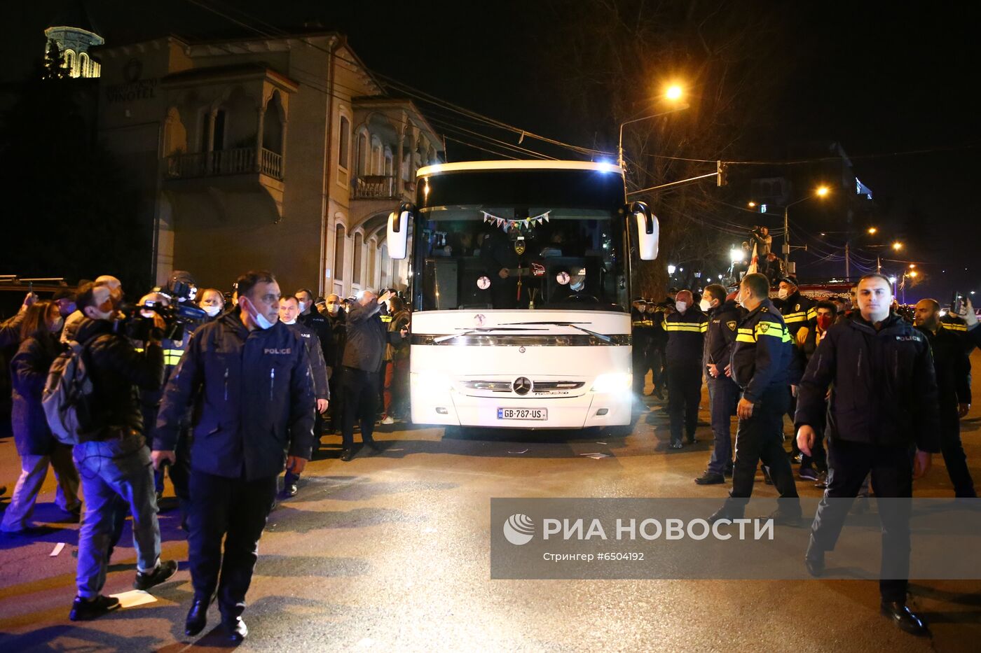 Акция протеста против В. Познера в Грузии