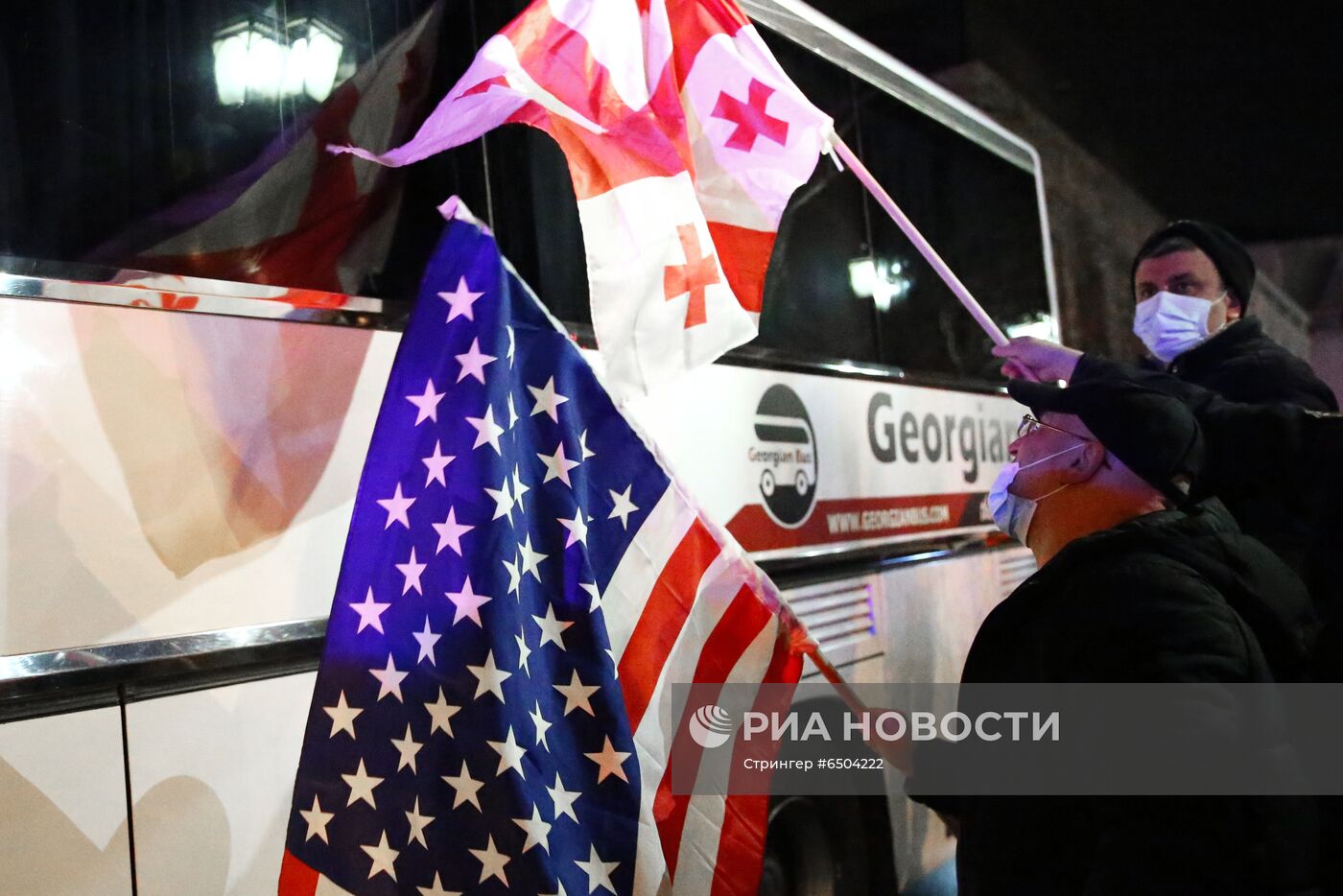 Акция протеста против В. Познера в Грузии