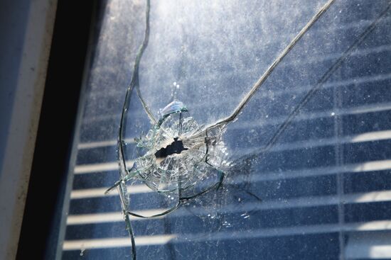 Последствия обстрела в Донецкой области