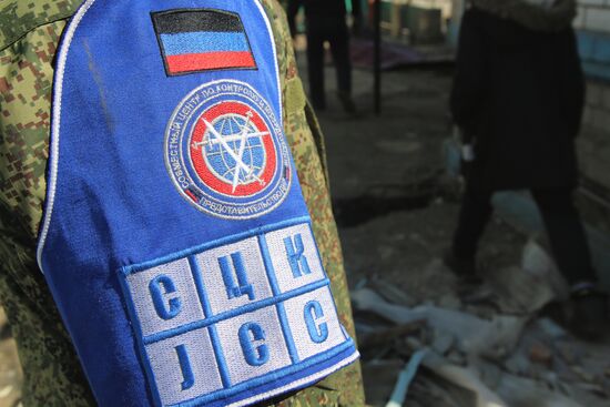 Последствия обстрела в Донецкой области