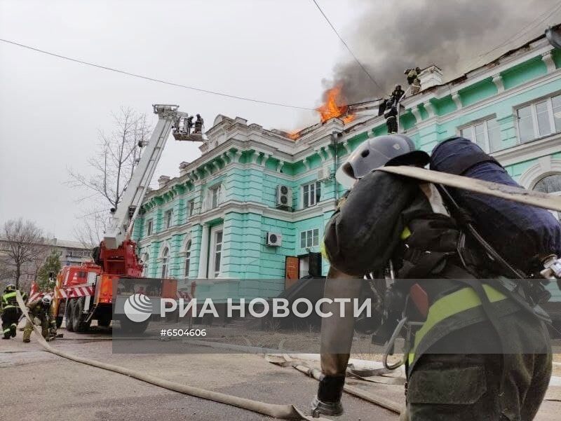Пожар в кардиохирургическом центре в Благовещенске