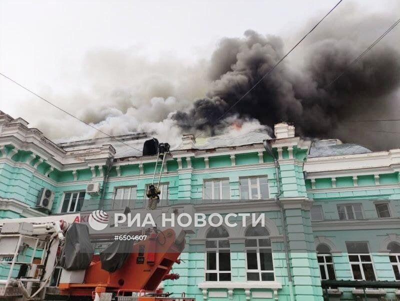 Пожар в кардиохирургическом центре в Благовещенске