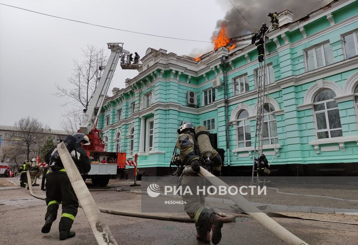 Пожар в кардиохирургическом центре в Благовещенске