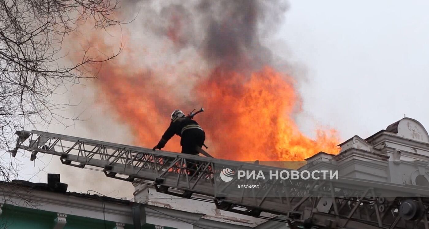 Пожар в кардиохирургическом центре в Благовещенске