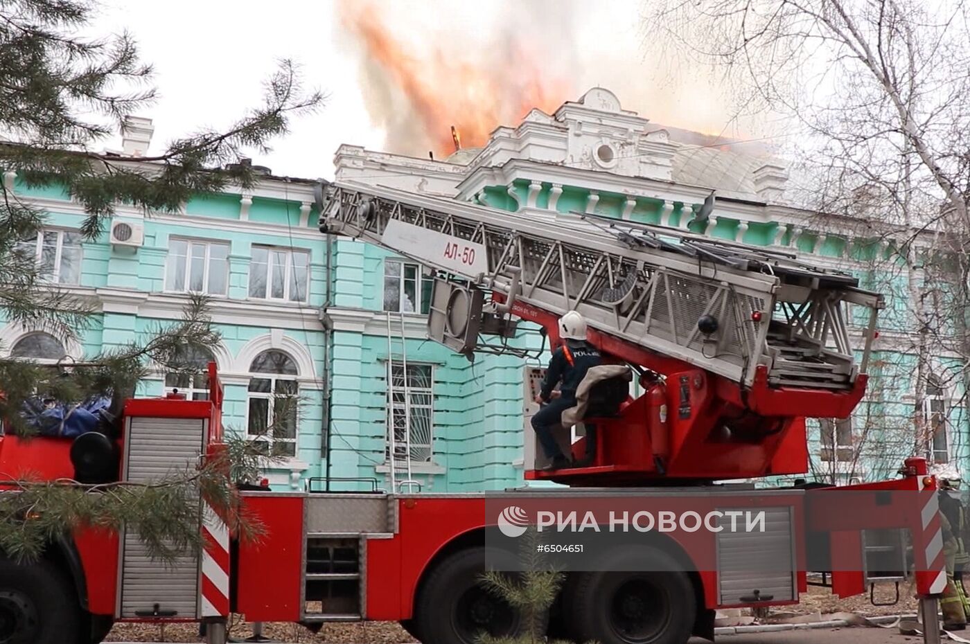 Пожар в кардиохирургическом центре в Благовещенске