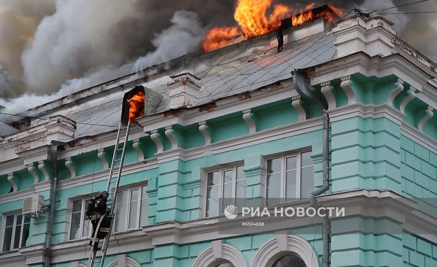 Пожар в кардиохирургическом центре в Благовещенске