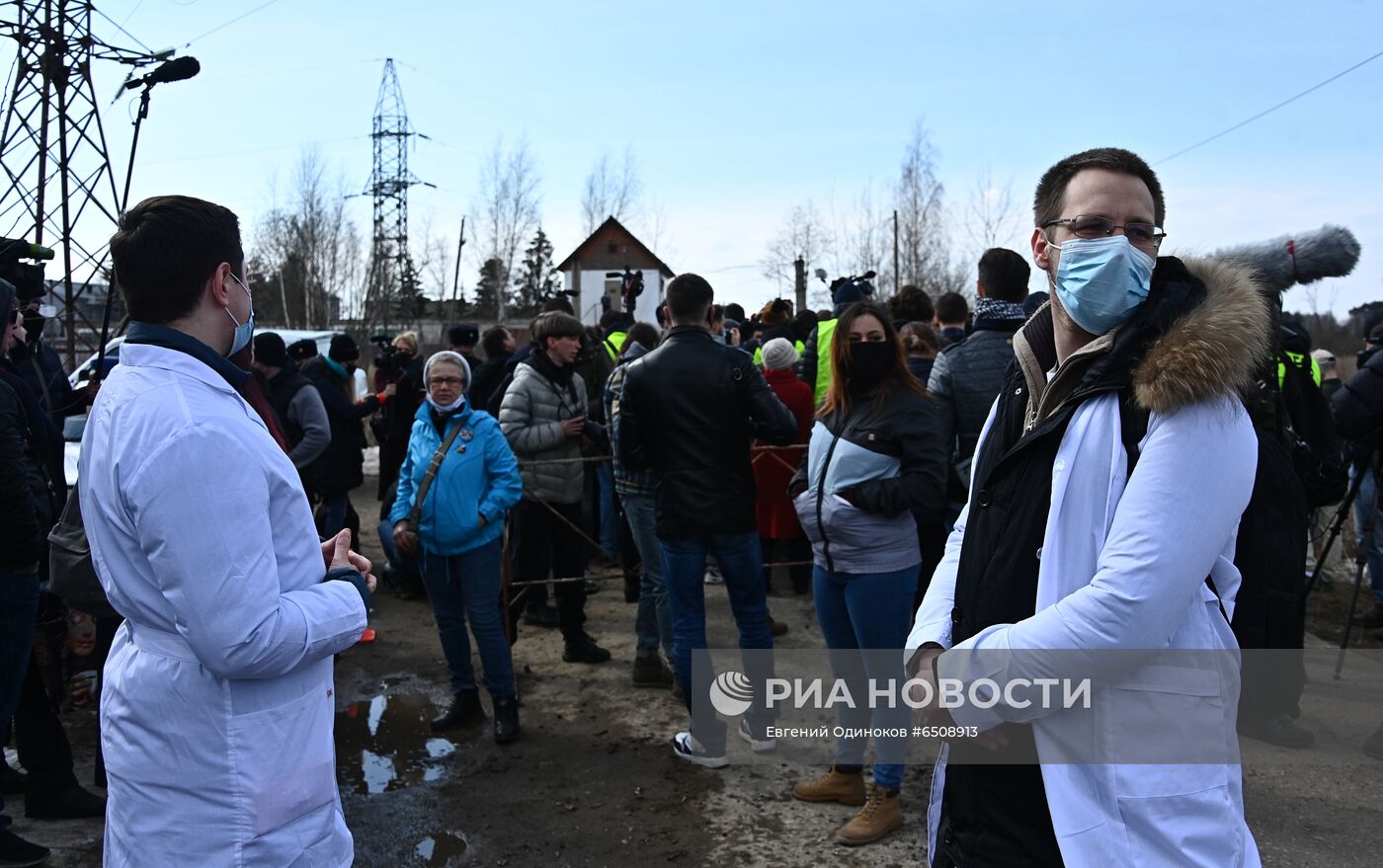 Ситуация у ИК-2 в г. Покрове в день объявленной Альянсом врачей акции протеста медиков
