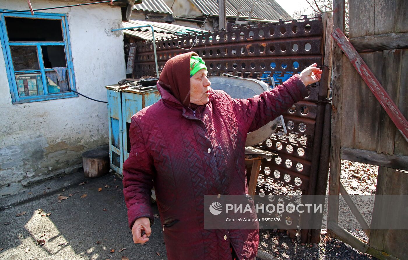Последствия обстрела в Донецкой области