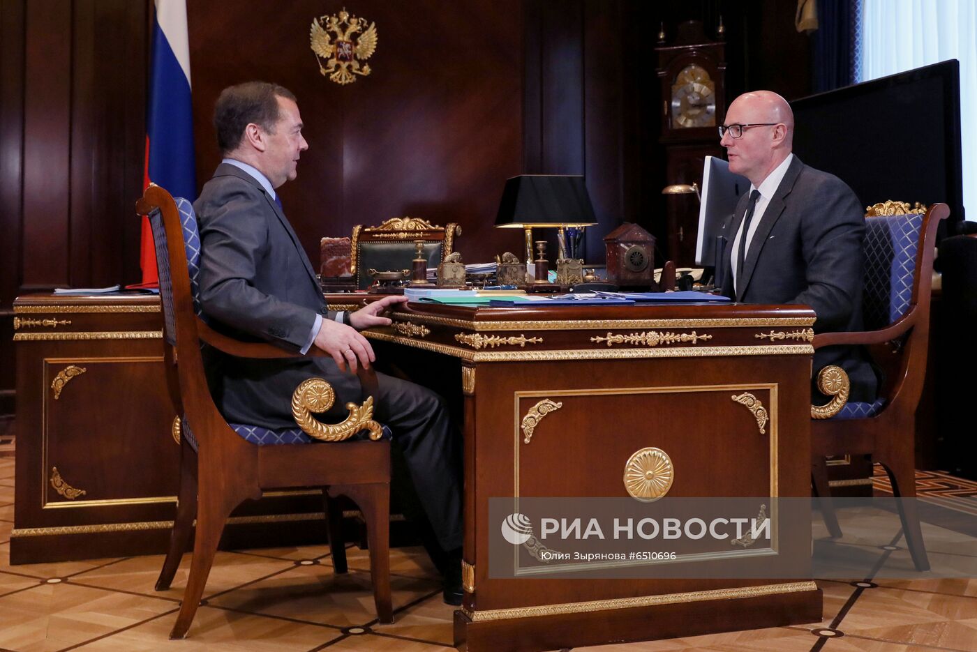 Зампред Совбеза РФ Д. Медведев встретился с вице-премьером Д. Чернышенко