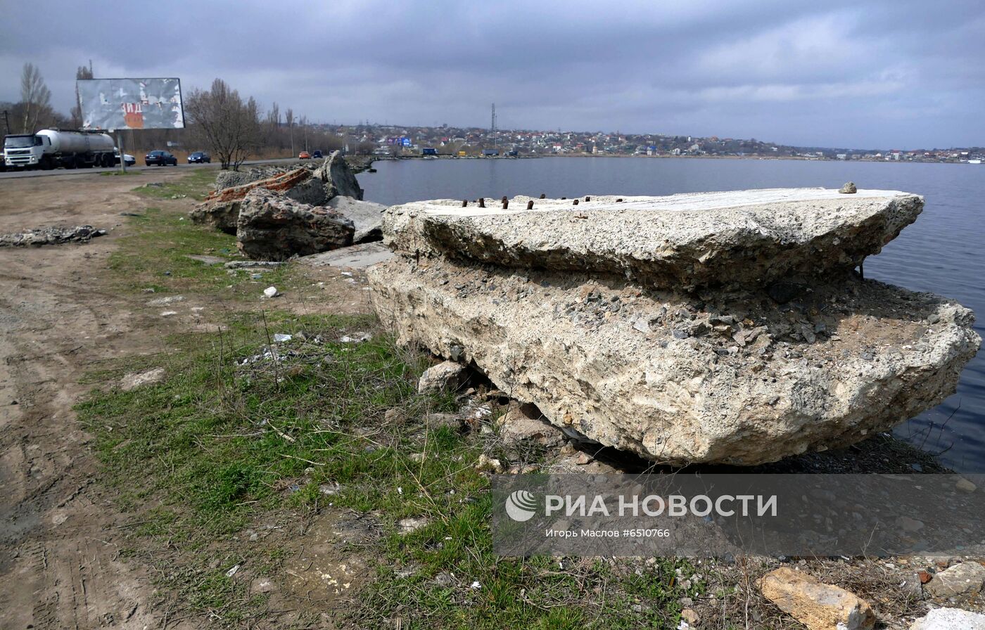 Дамба Хаджибейского лимана в Одессе