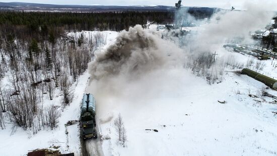 Проверка боеготовности подразделений ПВО в Мурманской области