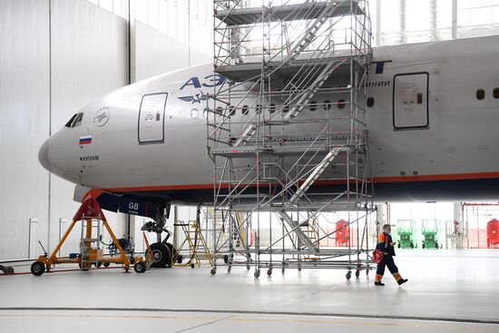 Презентация новейшего ангарного комплекса Аэрофлота в Шереметьево