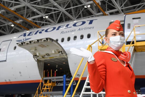 Презентация новейшего ангарного комплекса Аэрофлота в Шереметьево