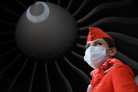 Презентация новейшего ангарного комплекса Аэрофлота в Шереметьево