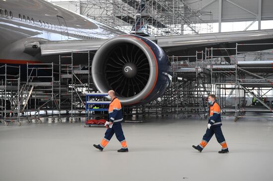 Презентация новейшего ангарного комплекса Аэрофлота в Шереметьево