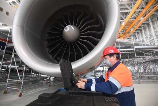 Презентация новейшего ангарного комплекса Аэрофлота в Шереметьево