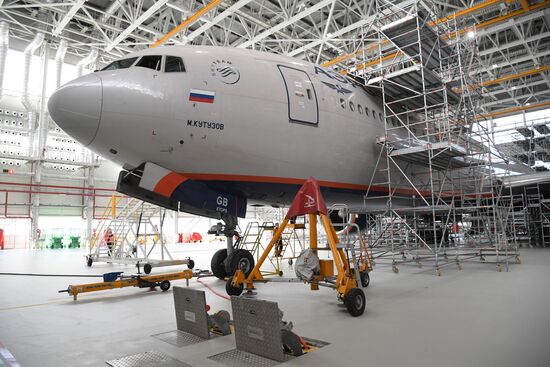 Презентация новейшего ангарного комплекса Аэрофлота в Шереметьево