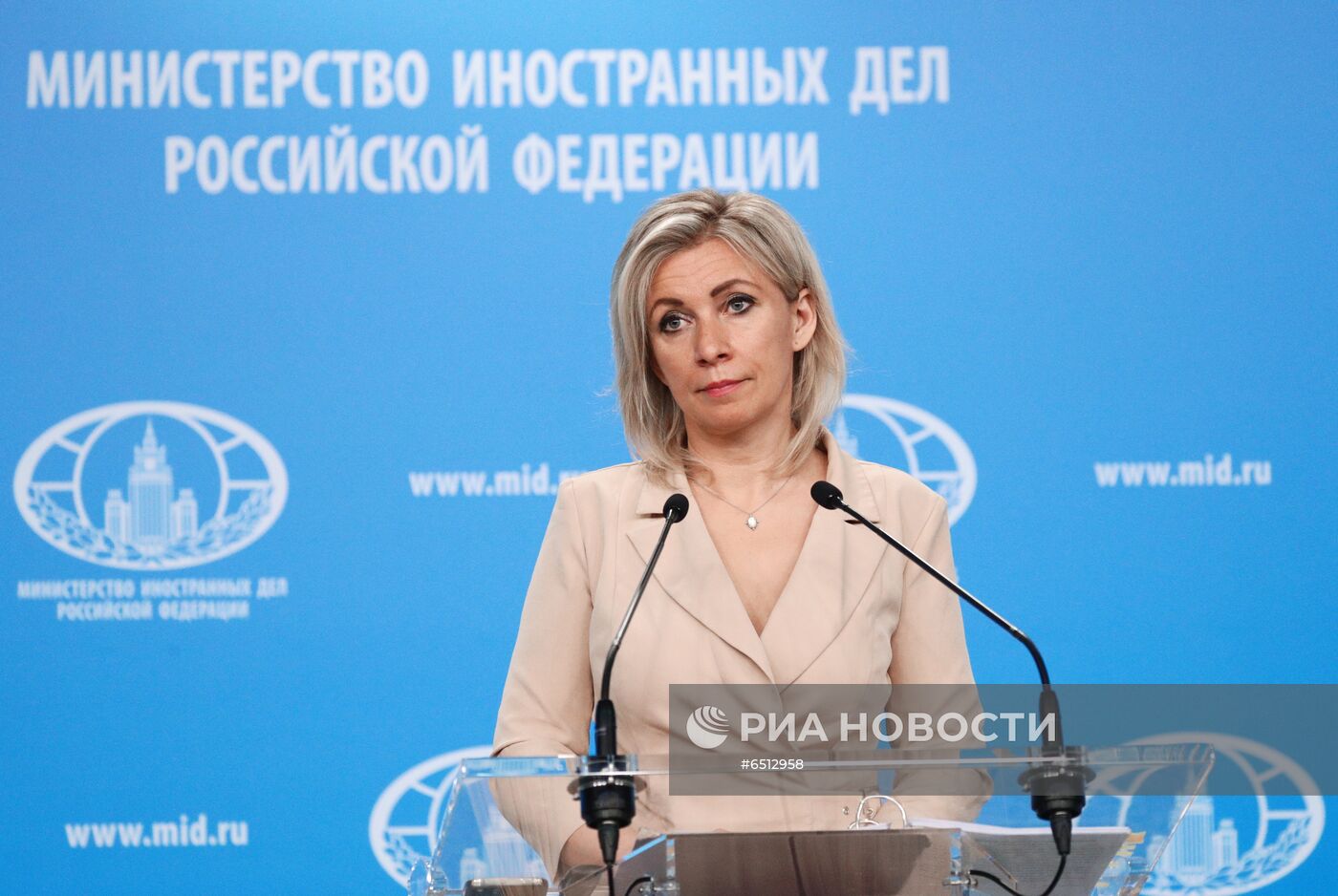 Брифинг официального представителя МИД России М. Захаровой