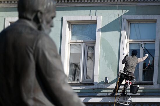 Теплая погода в Москве 