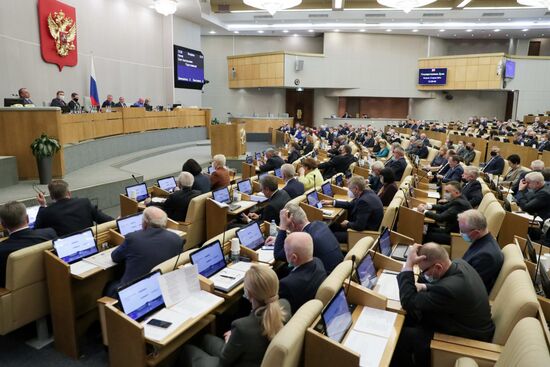 Пленарное заседание Госдумы РФ