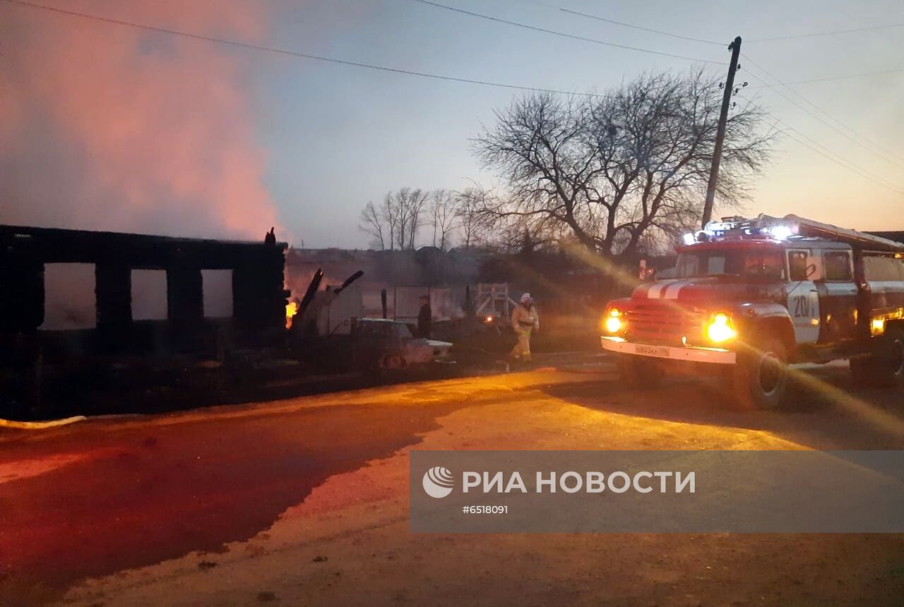 Пожар в Свердловской области