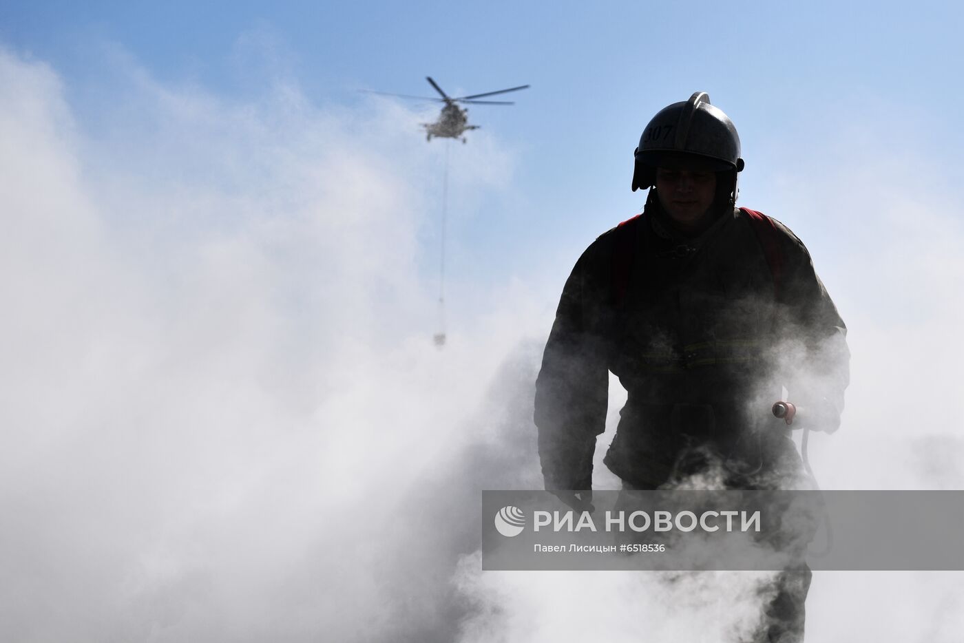 Учения МЧС по тушению лесных пожаров