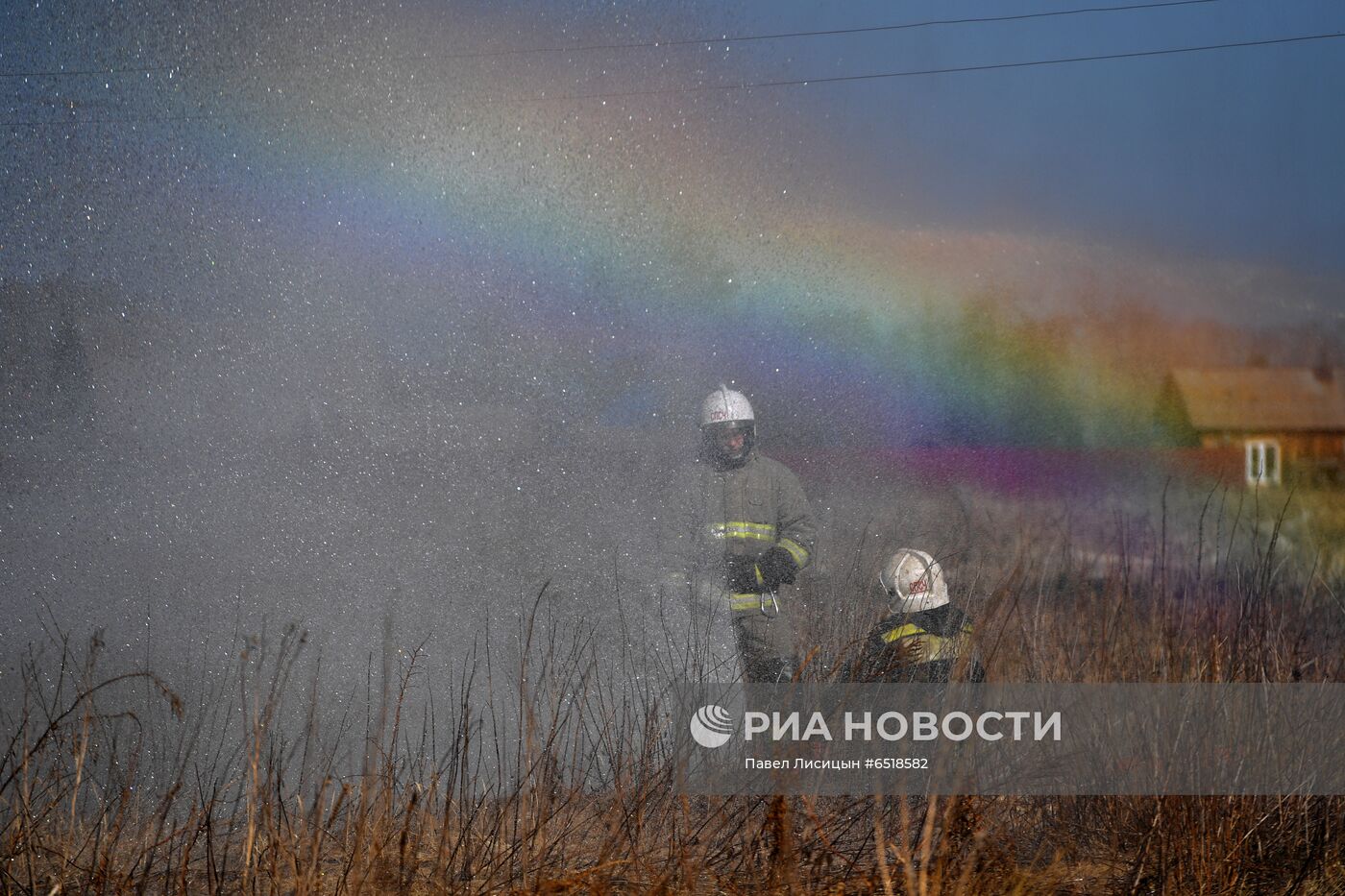 Учения МЧС по тушению лесных пожаров 