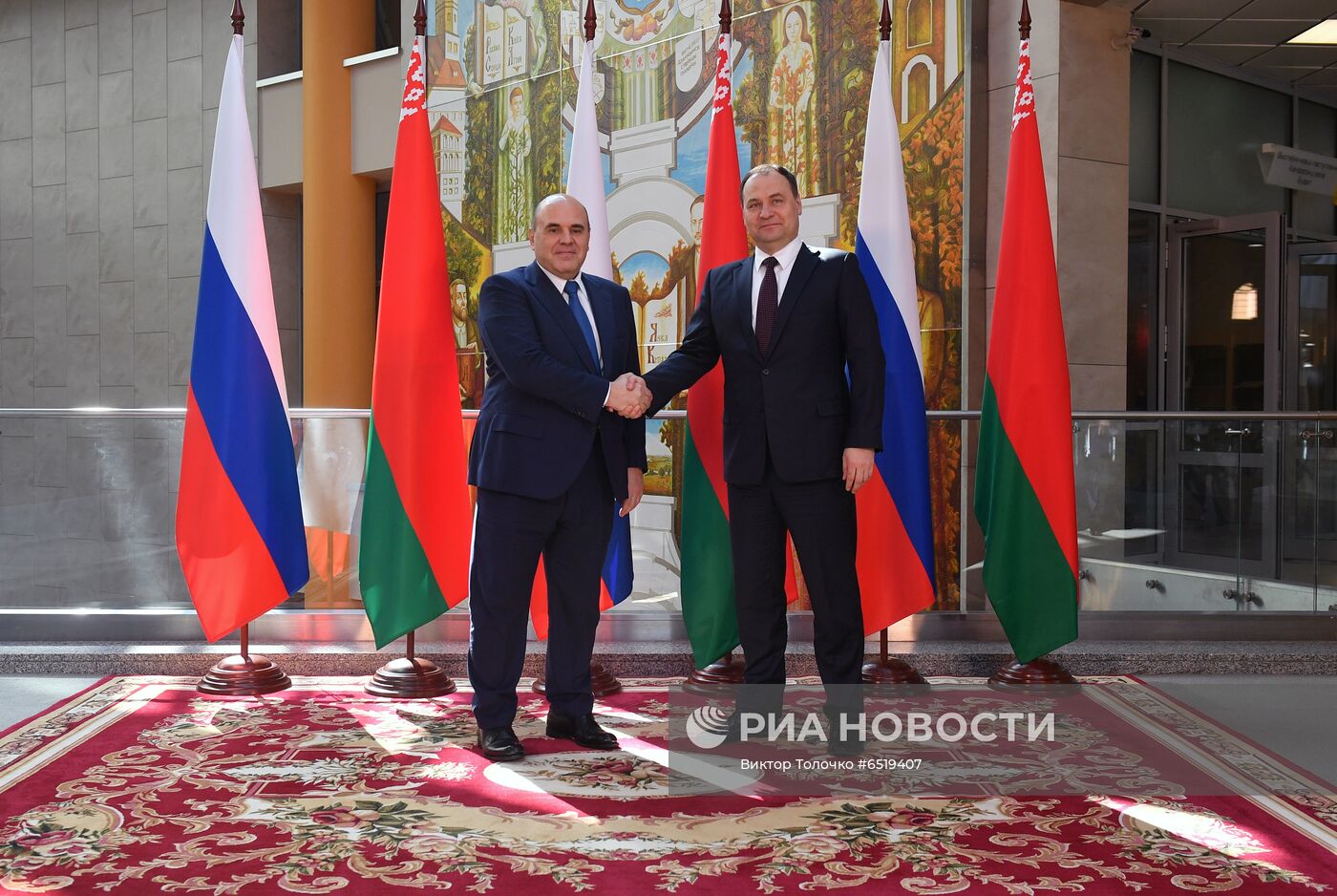 Визит премьер-министра РФ М. Мишустина в Минск