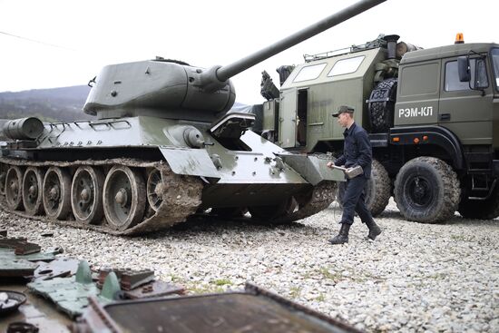 Восстановление танка Т-34 в Новороссийске